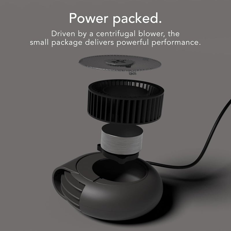 Vornado مروحة مكتب محمولة PEBL، مروحة USB، قاعدة مغناطيسية، تدفق هواء قابل للتعديل، تبريد شخصي، إعدادات سرعة 2، محول حائط متضمن، مثالية للاستخدام في المنزل أو المكتب أو السفر - Image 5